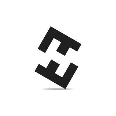 s negatif boşluk kare logo vektör mektup