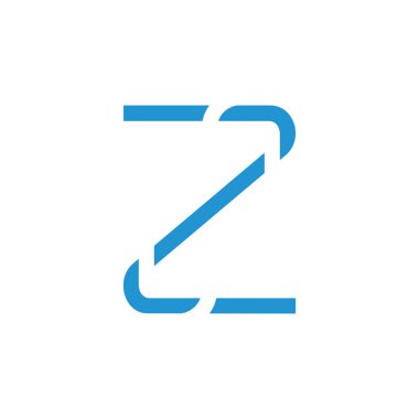 mektup z basit ince çizgi geometrik logo vektör