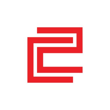 soyut harfler cs geometrik çizgi logo vektör