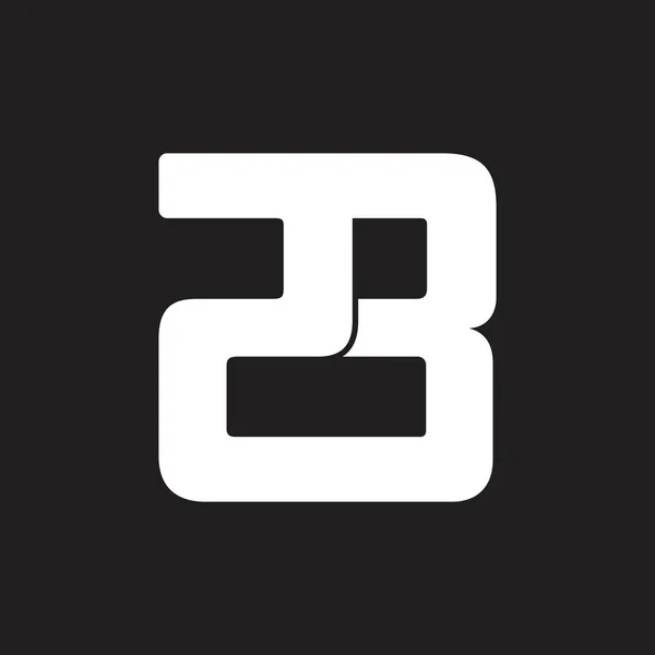 Numero 23 semplice linea geometrica logo vettoriale — Vettoriale Stock