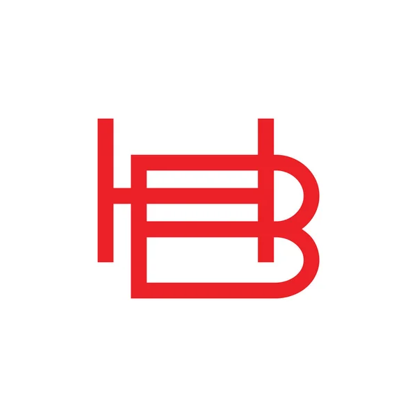 Letras hb vetor de logotipo geométrico simples —  Vetores de Stock