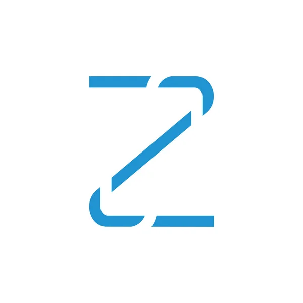 Γράμμα z απλή λεπτή γραμμή γεωμετρικά λογότυπο φορέα — Διανυσματικό Αρχείο