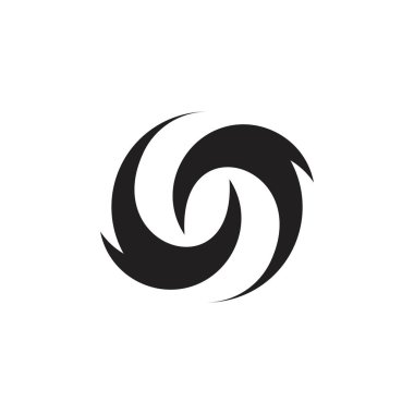 eğriler çember döndürme hareket logo vektörü