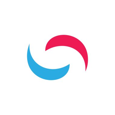 iki eğri basit hareket daire geometrik logo vektör