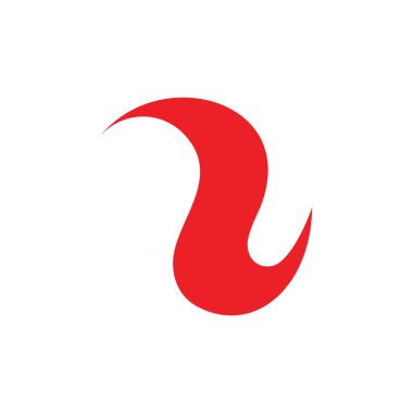 soyut harf r basit eğrileri geometrik yangın alev logosu