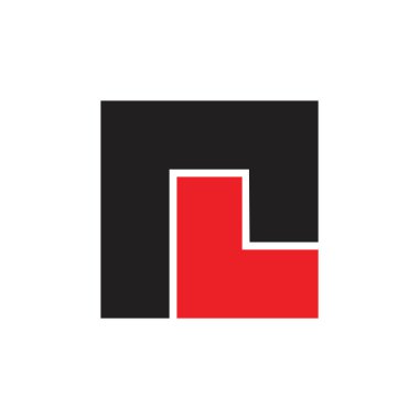 soyut mektup rl basit bir şekilde geometrik logo