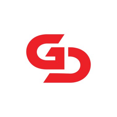 soyut mektup gd basit geometrik bağlantılı logo