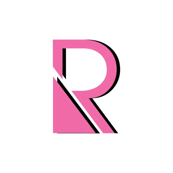 Літера r простий логотип геометричного трикутника — стоковий вектор