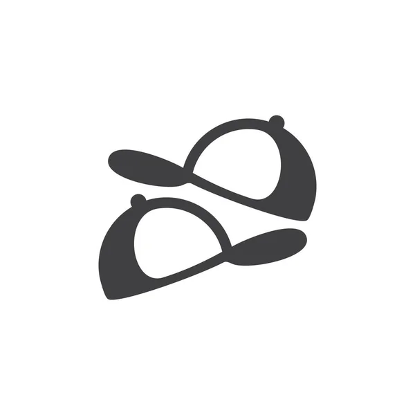Chapeau simple symbole décoration vecteur — Image vectorielle