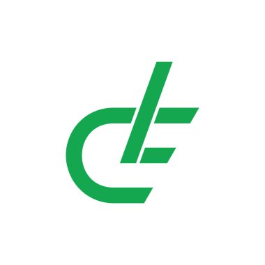 d basit hareket geometrik çizgi logo vektör mektup