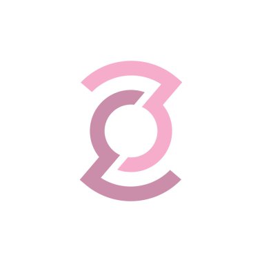 harfler oz basit geometrik çizgi logosu