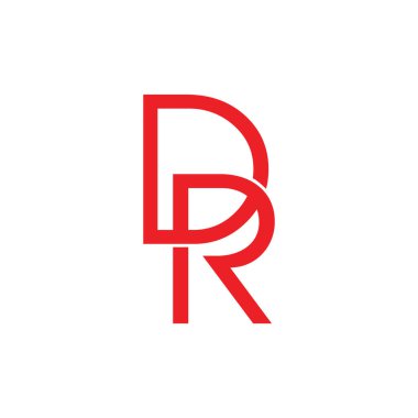 harf dr bağlı satırlar monogram düz logo