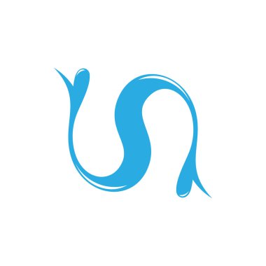 eğrileri su sıçrama tasarım logo vektör hareket