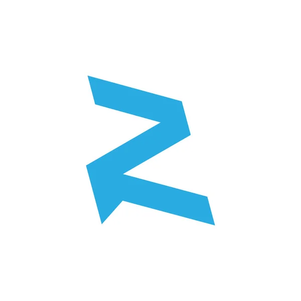 Letras z linha geométrica simples logotipo vetor — Vetor de Stock