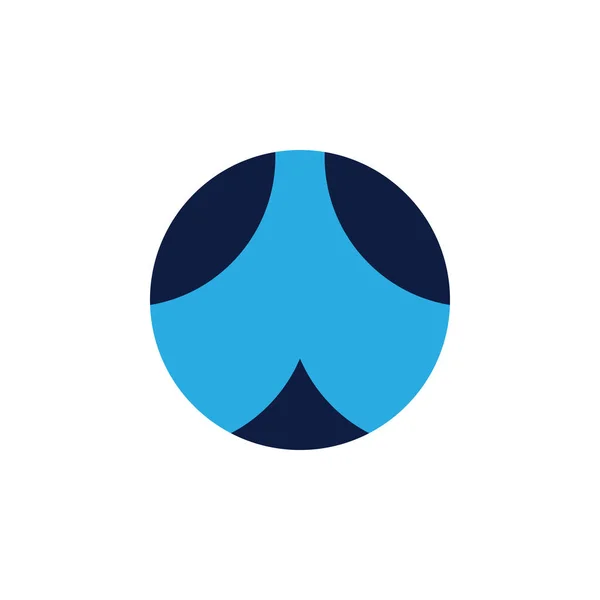 Courbes simples lettre une flèche design logo vecteur — Image vectorielle