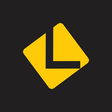 soyut mektup kl basit bir şekilde geometrik logo