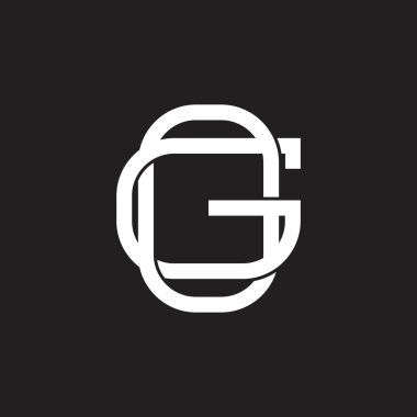 bağlantılı örtüşen monogram logo harfleri git
