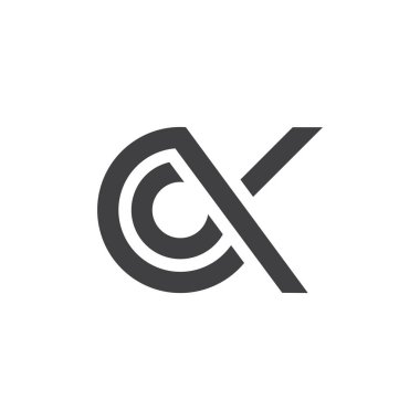 soyut harfler yc basit geometrik logo vektör