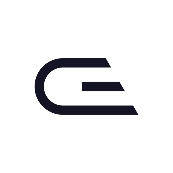 Abstrakte Buchstaben ce line geometrisches Logo Vektor — Stockvektor