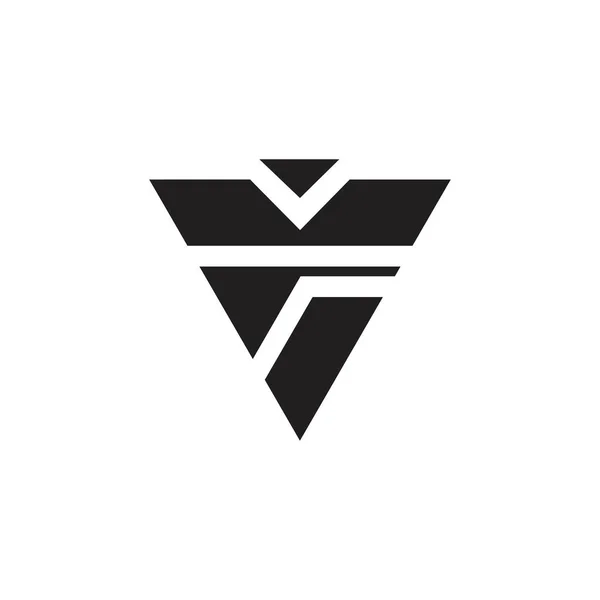 Lettre v simple géométrique futuriste logo vecteur — Image vectorielle