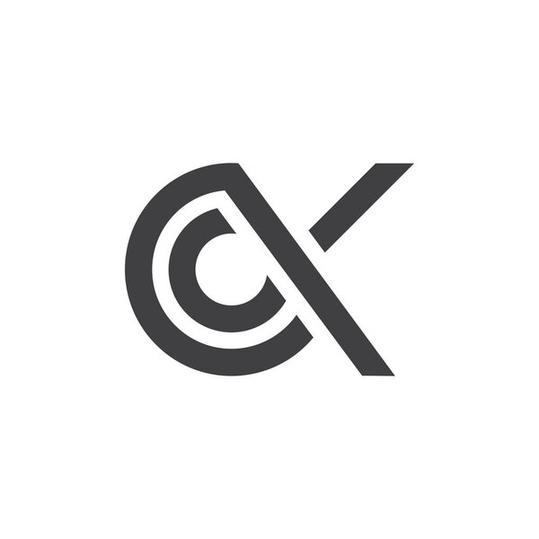 abstract letters yc simple geometric logo vector