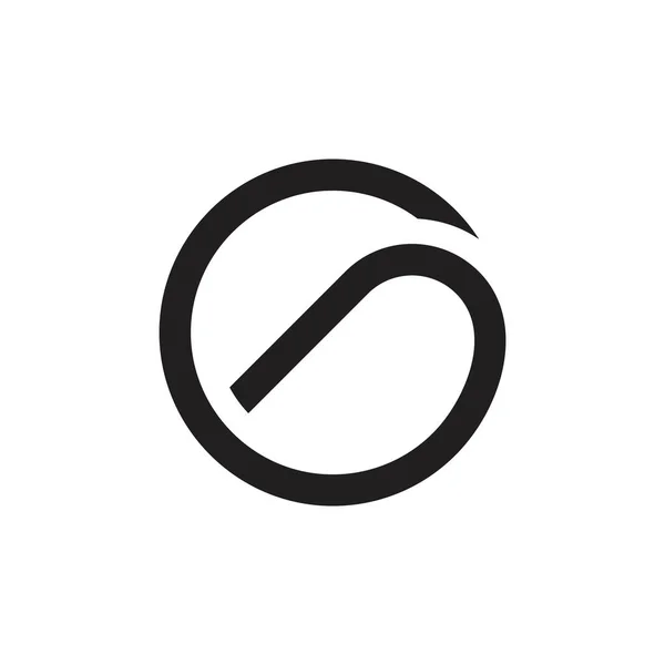 G harfi eğriler daire çizgileri geometrik logo — Stok Vektör