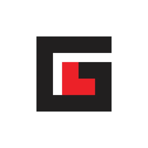 Логотип квадратной стрелки буквы g — стоковый вектор