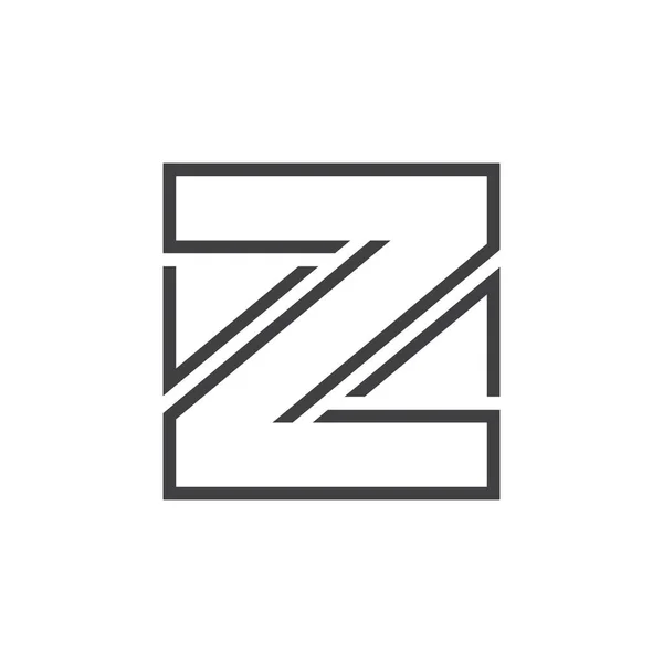 Lettre z lignes géométriques carrées flèches logo vecteur — Image vectorielle