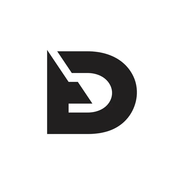 Αφηρημένη απλή επιστολή td απλό γεωμετρικό λογότυπο φορέα — Διανυσματικό Αρχείο