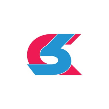 harfler cb basit bağlantılı geometrik logo vektör