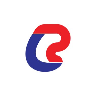 soyut harfler lr eğrileri bağlantılı logo vektör