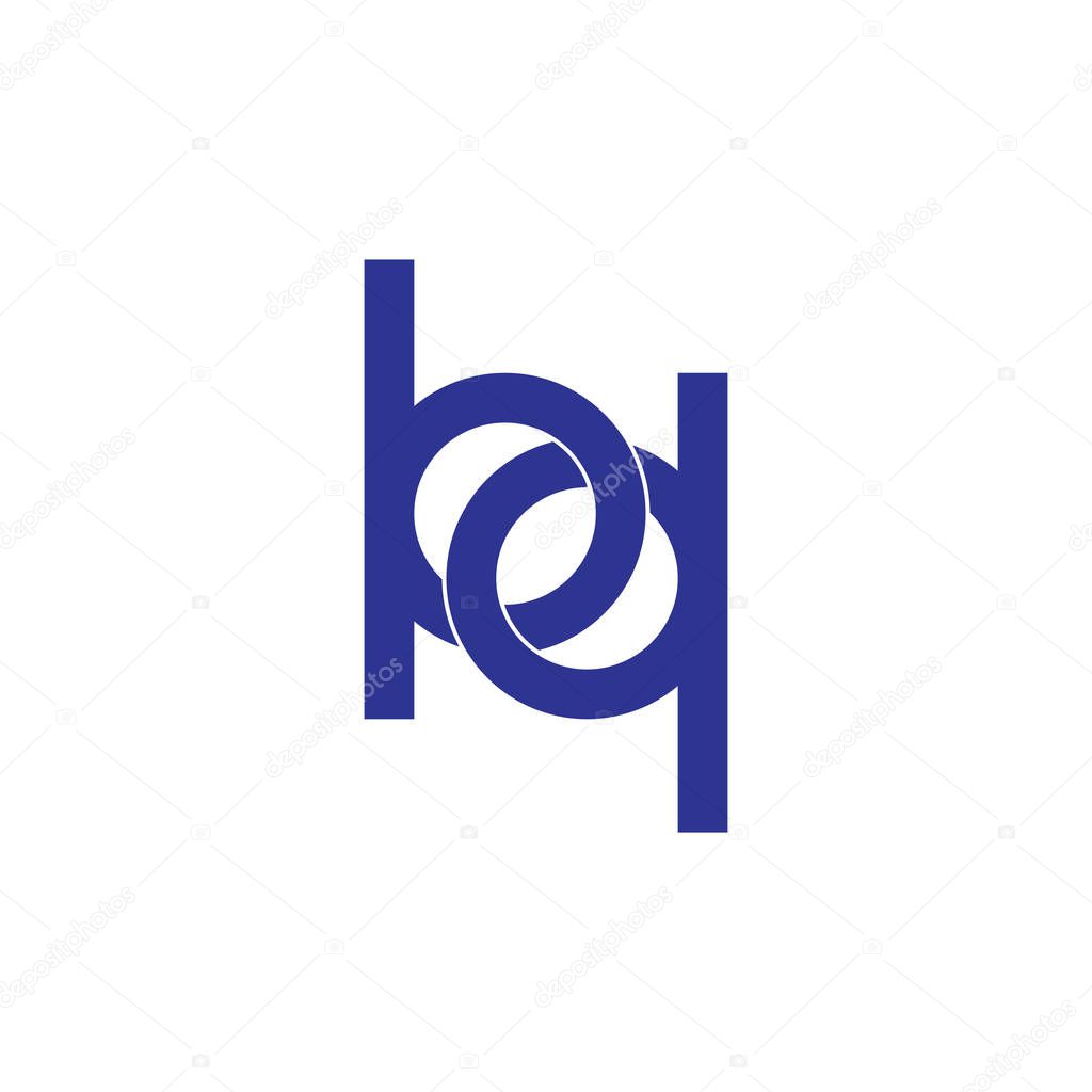 abstract letter hd linked logo vector