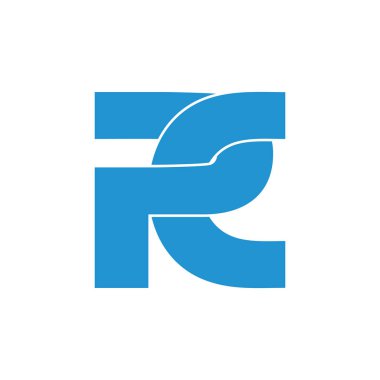 soyut harfler rc basit bağlantılı logo vektör