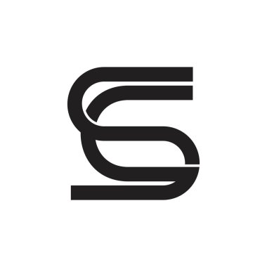 harfleri sc basit satır geometrik logo vektör