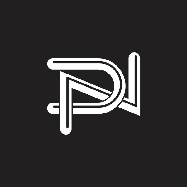 Абстрактна літера pn простий логотип бренду — стоковий вектор