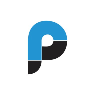 soyut mektup pr basit eğrileri geometrik logo vektör
