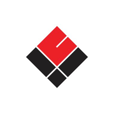 harf c u basit bir şekilde geometrik logo