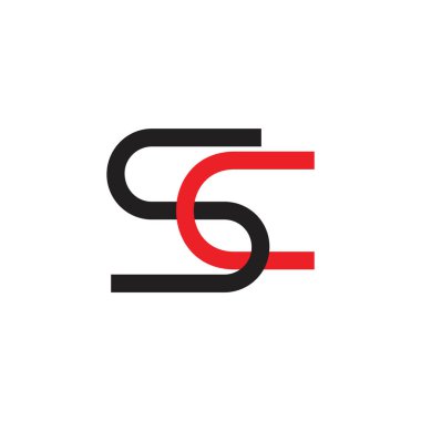 harfleri sc basit satır geometrik logo vektör