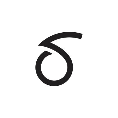 harfler ds daire çizgi ok geometrik logo vektör