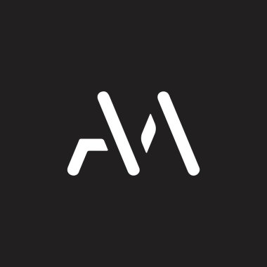 harfler anne basit bağlantılı satır geometrik çizgi logo vektör