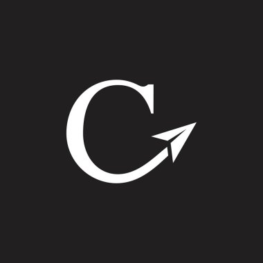 mektup c hızlı ok Havacılık logo vektör