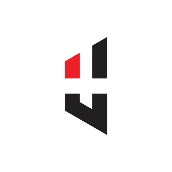 Lettera uj semplice linea geometrica logo vettore — Vettoriale Stock