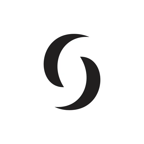 Mektup s hareket daire geometrik logo vektör — Stok Vektör