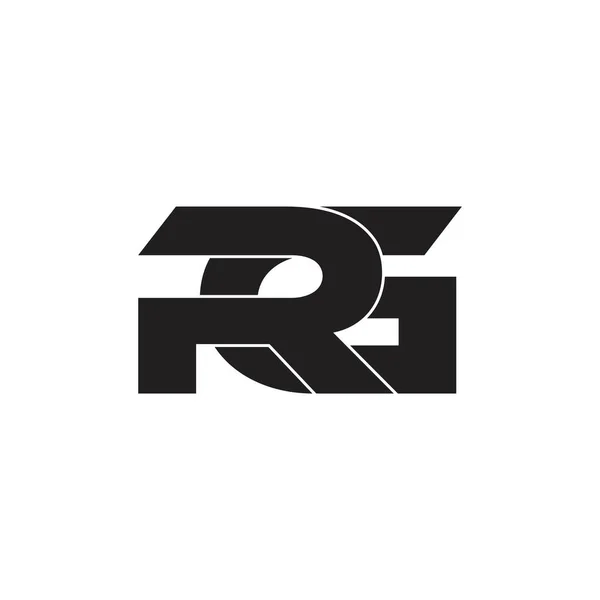 Lettere rg semplice collegato vettore logo geometrico — Vettoriale Stock