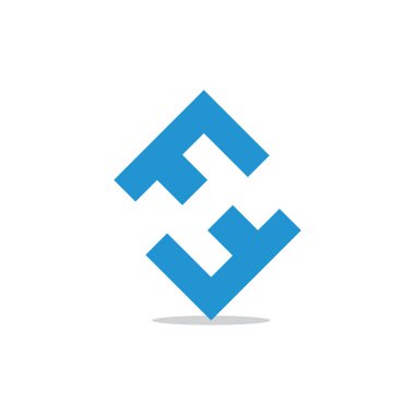 s negatif boşluk kare logo vektör mektup