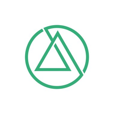 Daire çizgi mektup harf üçgen