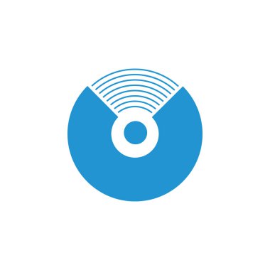 Daire hareket disk mektup vektör çizgili