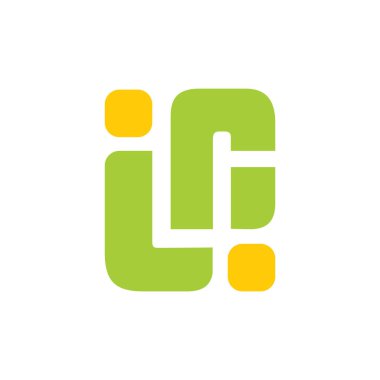 Soyut mektup içinde basit geometrik Logo vektör