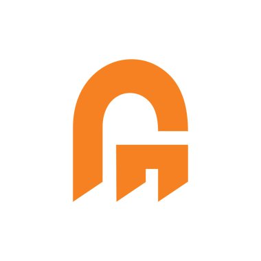 mektup r basit amblem Logo vektör