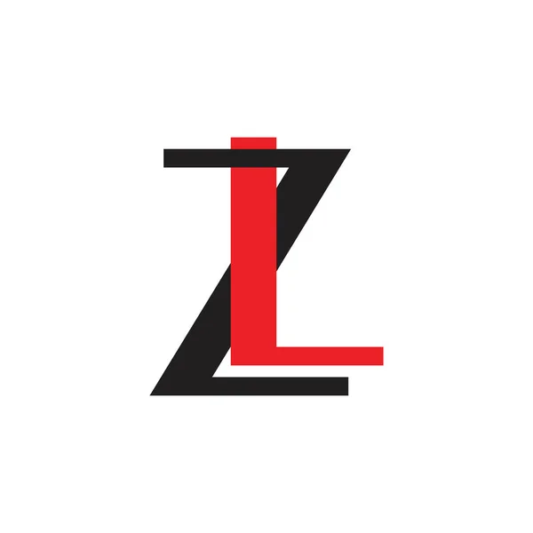 Letra zl logotipo geométrico vinculado simples — Vetor de Stock